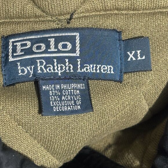 Polo Ralph Lauren Pullover Mens XL Moto Racing Red 1/4 Zip Union Jack British - Picture 8 of 15